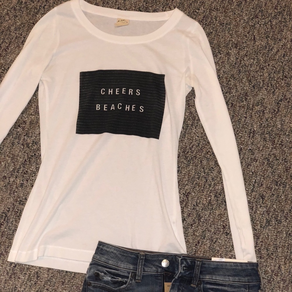Hollister cheers beaches shirt